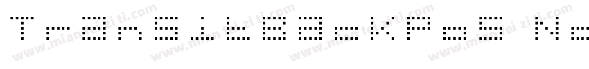 TransitBackPos Norma字体转换
